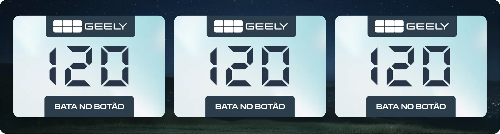 Geely: tela 2 do projeto Prova do Líder e Prova do Finalista