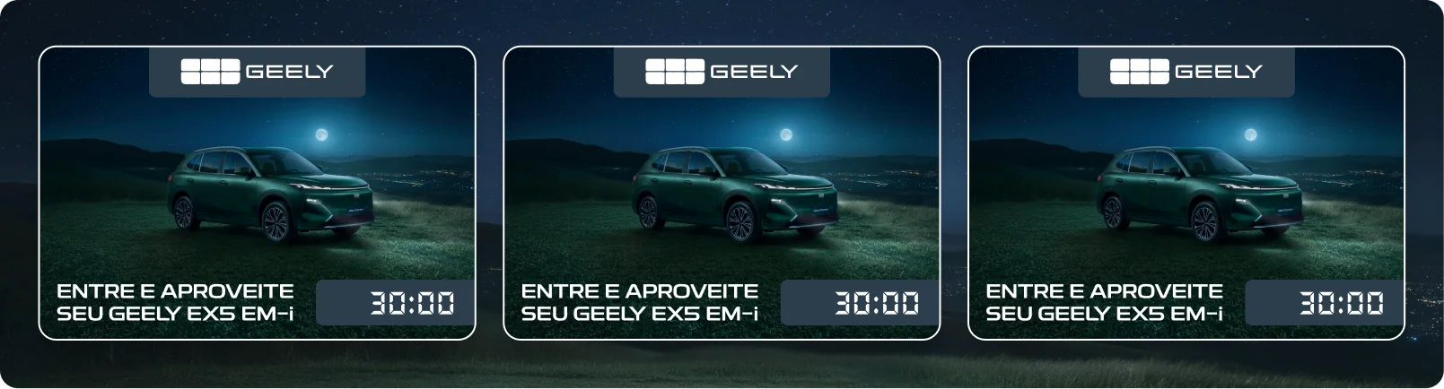 Geely: tela 3 do projeto Prova do Líder e Prova do Finalista