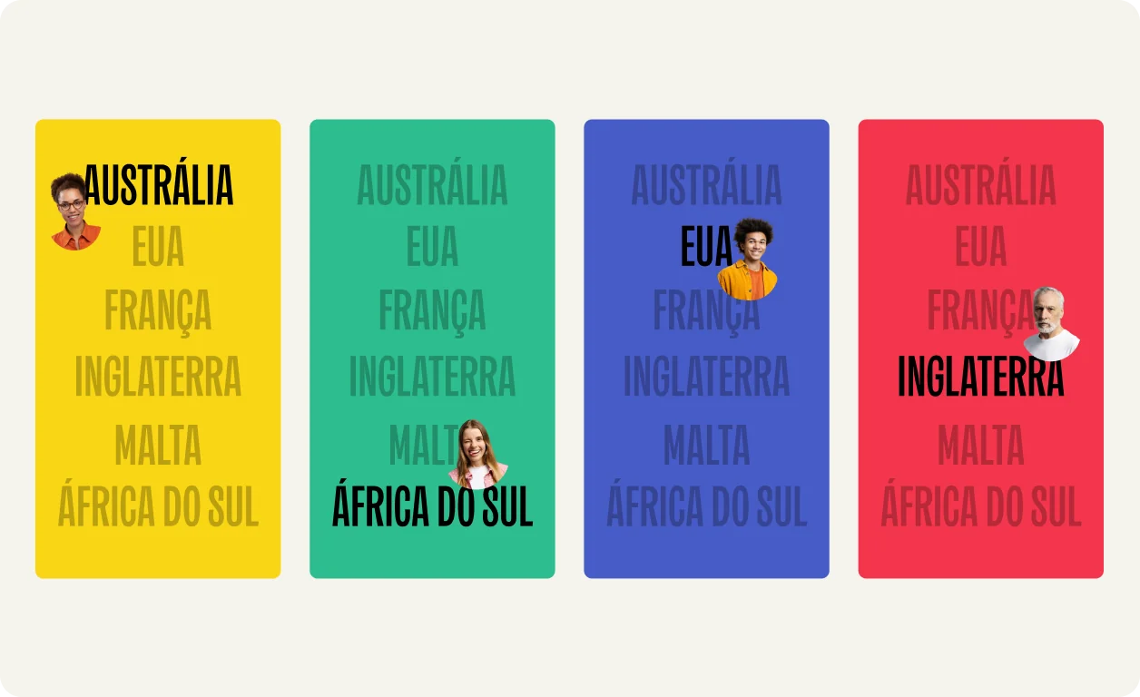 Tagarela Intercâmbios: tela 5 do projeto Tagarela Intercâmbios