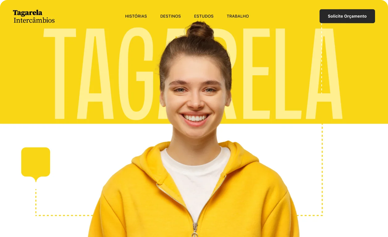 Tagarela Intercâmbios: tela 2 do projeto Tagarela Intercâmbios