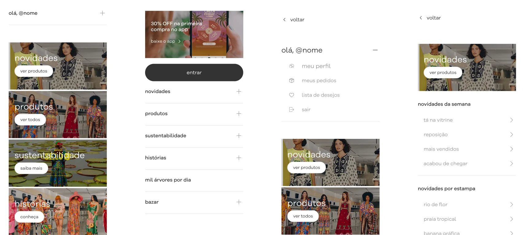 Relatório de sustentabilidade: navegação por seções e leitura longa em desktop e mobile.